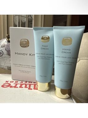 NEW KEDMA Hand & Foot Cream Set – Daily Moisturizing Creams, 3.4 oz.